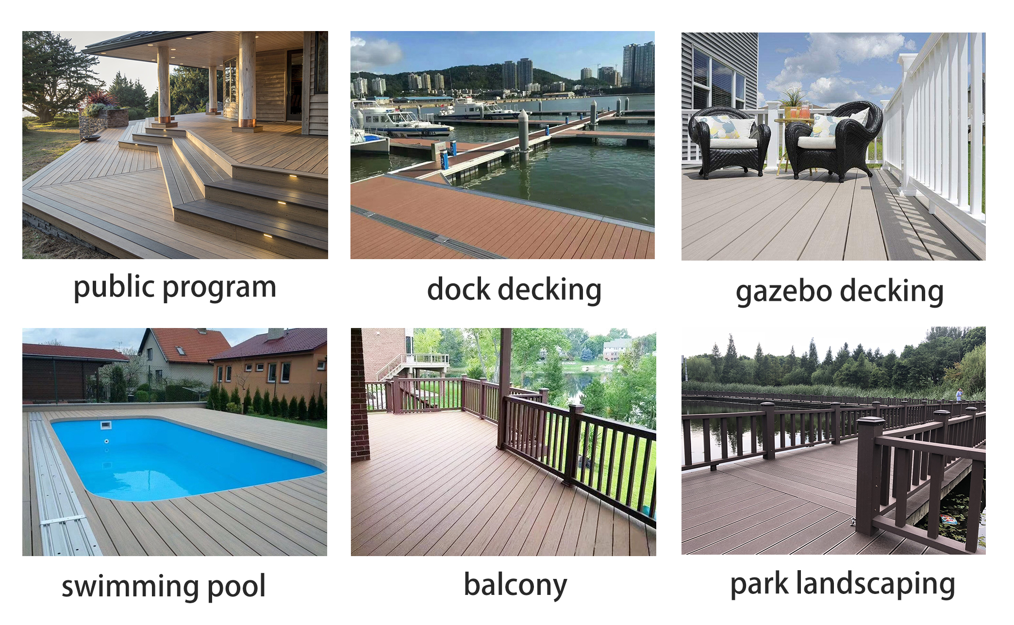 Composite decking boards